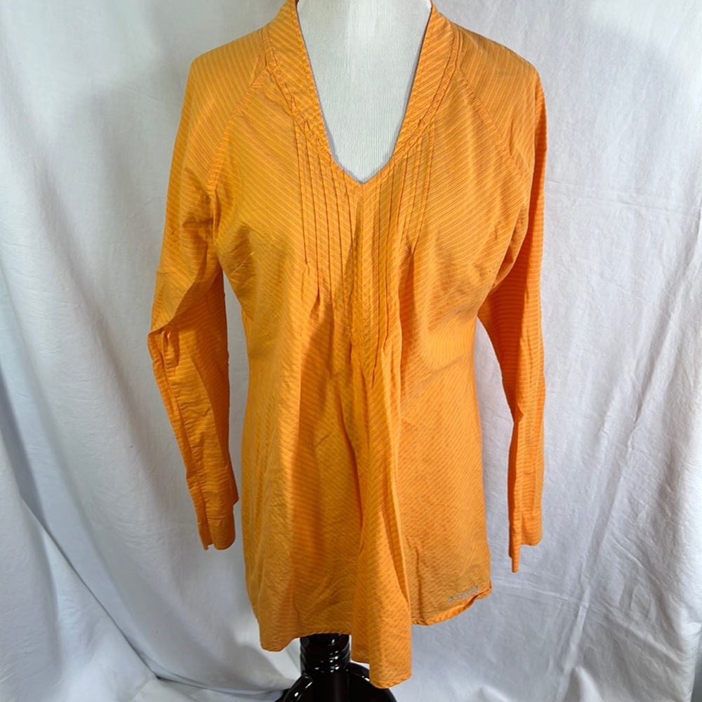 Columbia PFG Orange V Neck Tunic Top ⭐️